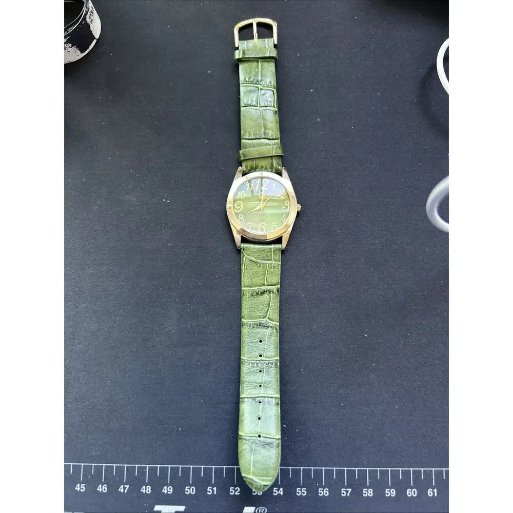 Gossip Gold Tone Green Band Women’s Quartz Watch